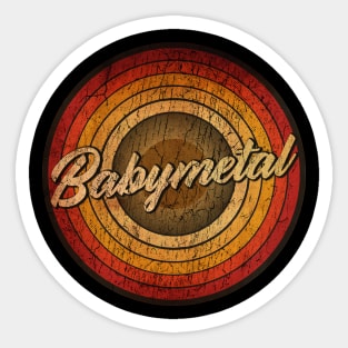 arjunthemaniac,circle retro faded Babymetal Sticker